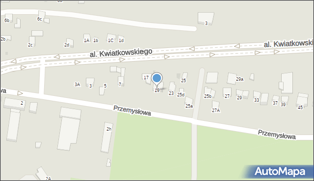 Mielec, Przemysłowa, 19, mapa Mielca