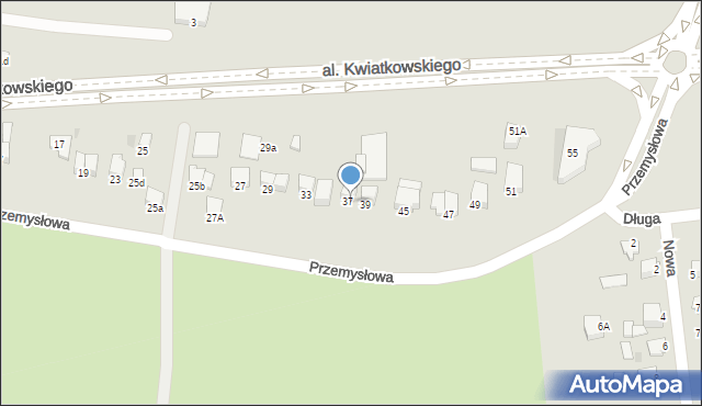 Mielec, Przemysłowa, 41, mapa Mielca