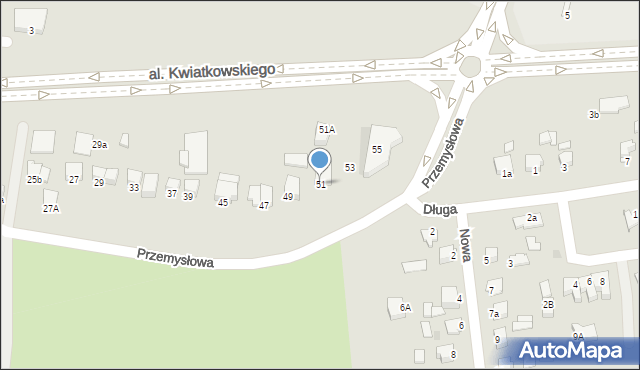 Mielec, Przemysłowa, 51, mapa Mielca
