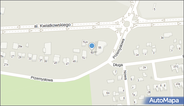 Mielec, Przemysłowa, 53, mapa Mielca