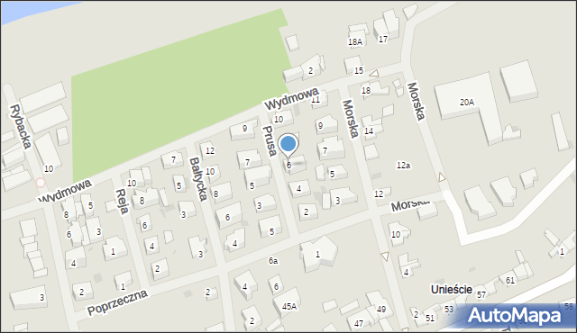 Mielno, Prusa Bolesława, 6, mapa Mielno