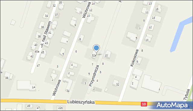 Mierzyn, Przyrodnicza, 9, mapa Mierzyn