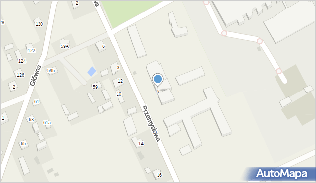 Miętne, Przemysłowa, 5, mapa Miętne