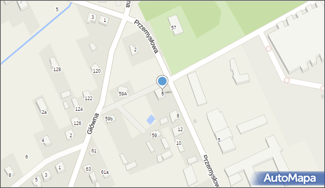 Miętne, Przemysłowa, 6, mapa Miętne