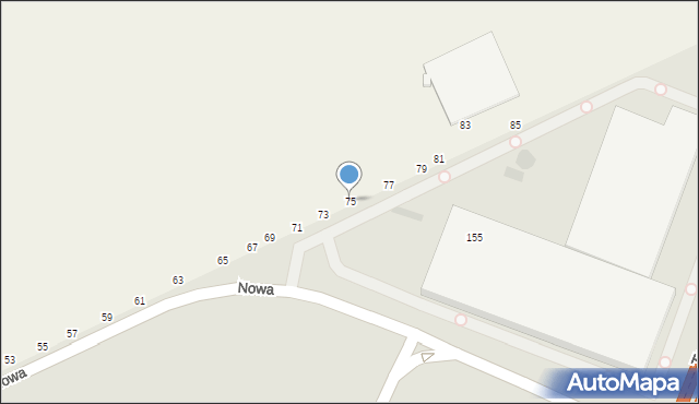 Miętne, Przemysłowa, 75, mapa Miętne