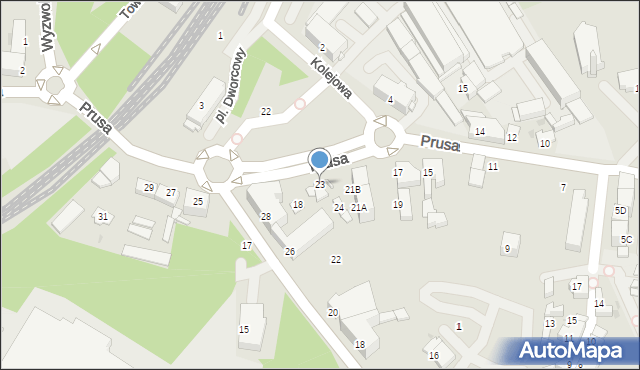 Mikołów, Prusa Konstantego, 23, mapa Mikołów