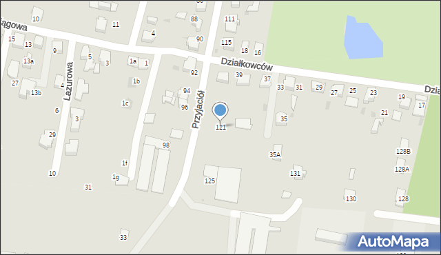 Mikołów, Przyjaciół, 121, mapa Mikołów