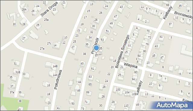 Mikołów, Przyjaciół, 57, mapa Mikołów