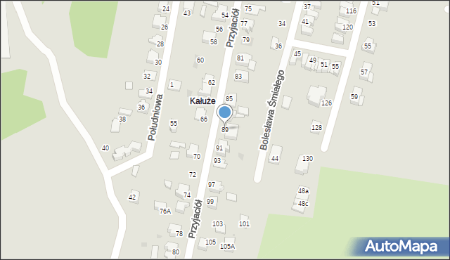 Mikołów, Przyjaciół, 89, mapa Mikołów