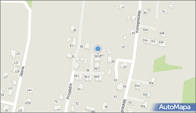 Mikołów, Przyjaźni, 56/10, mapa Mikołów