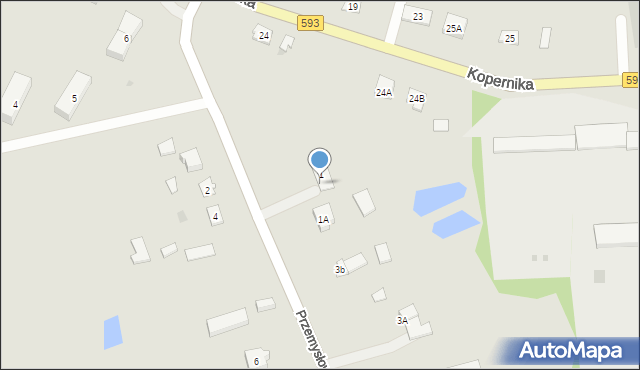 Miłakowo, Przemysłowa, 1C, mapa Miłakowo