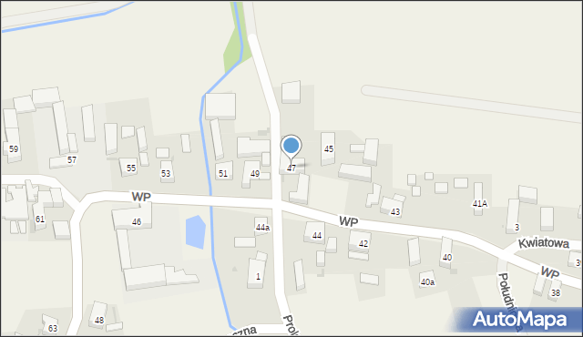 Miłkowice, Proletariacka, 47, mapa Miłkowice