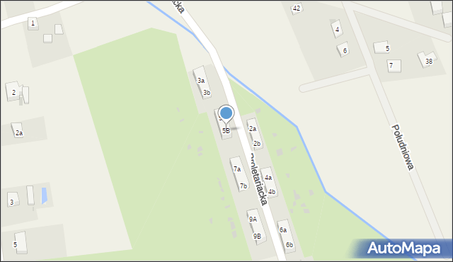 Miłkowice, Proletariacka, 5B, mapa Miłkowice