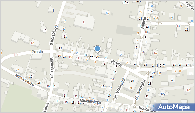 Mirsk, Prosta, 10, mapa Mirsk