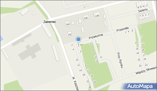 Młochów, Przekorna, 1, mapa Młochów