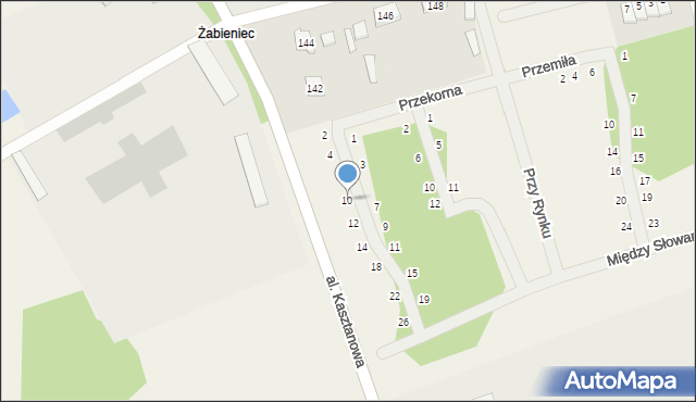 Młochów, Przekorna, 10, mapa Młochów