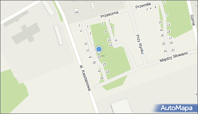 Młochów, Przekorna, 11, mapa Młochów