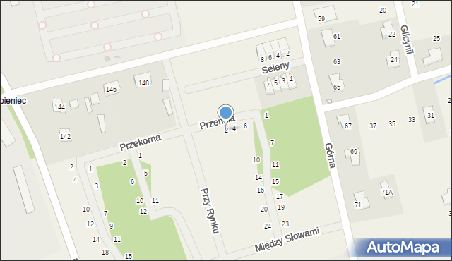 Młochów, Przemiła, 2, mapa Młochów