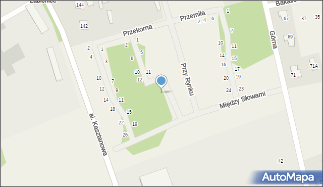 Młochów, Przy Rynku, 20, mapa Młochów