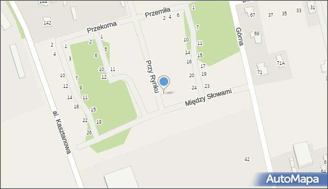 Młochów, Przy Rynku, 21, mapa Młochów