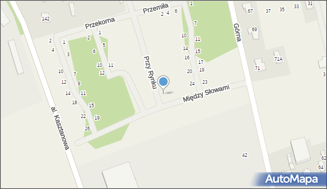 Młochów, Przy Rynku, 23, mapa Młochów