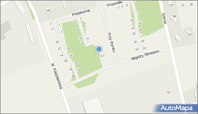 Młochów, Przy Rynku, 24, mapa Młochów