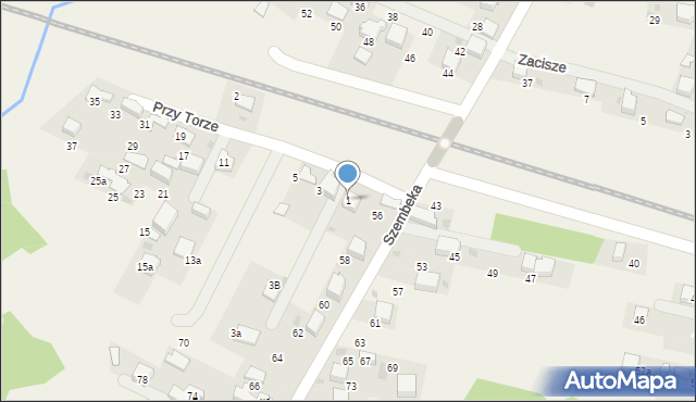 Młoszowa, Przy Torze, 1, mapa Młoszowa