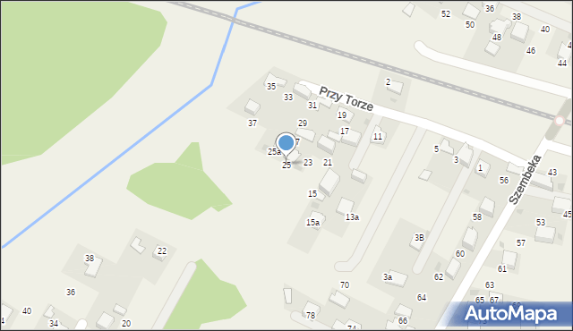 Młoszowa, Przy Torze, 25, mapa Młoszowa