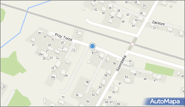 Młoszowa, Przy Torze, 5, mapa Młoszowa