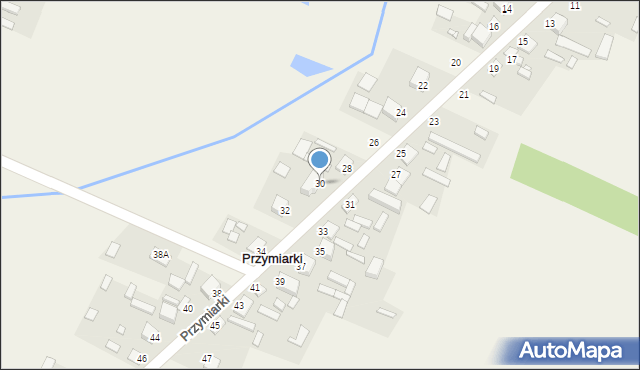 Młynek, Przymiarki, 30, mapa Młynek