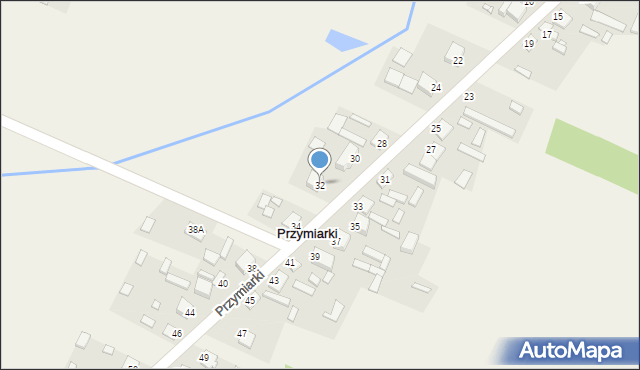 Młynek, Przymiarki, 32, mapa Młynek