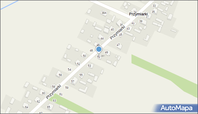 Młynek, Przymiarki, 51, mapa Młynek