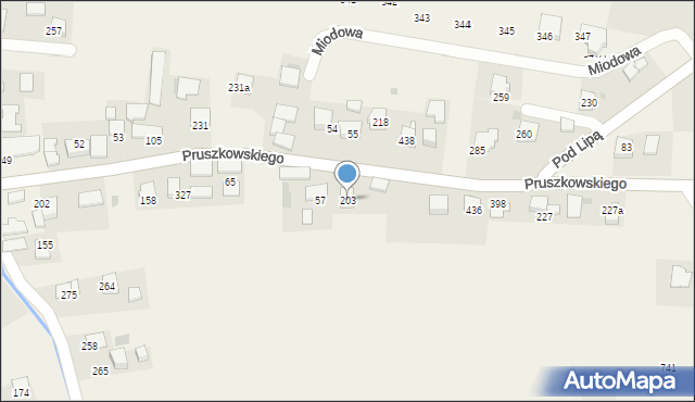 Mników, Pruszkowskiego Witolda, 101, mapa Mników