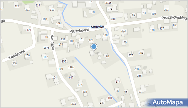 Mników, Pruszkowskiego Witolda, 127, mapa Mników