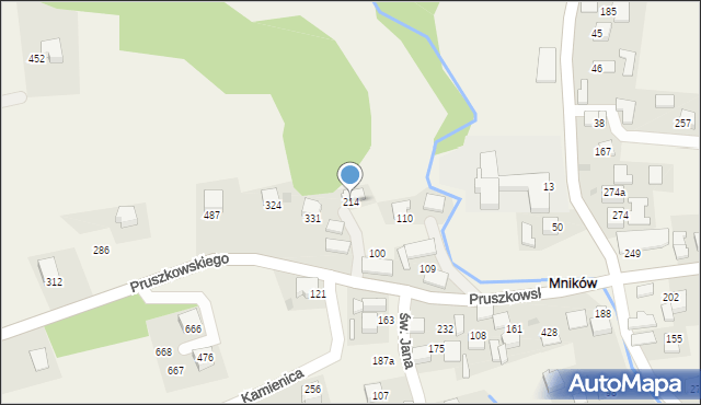 Mników, Pruszkowskiego Witolda, 144, mapa Mników