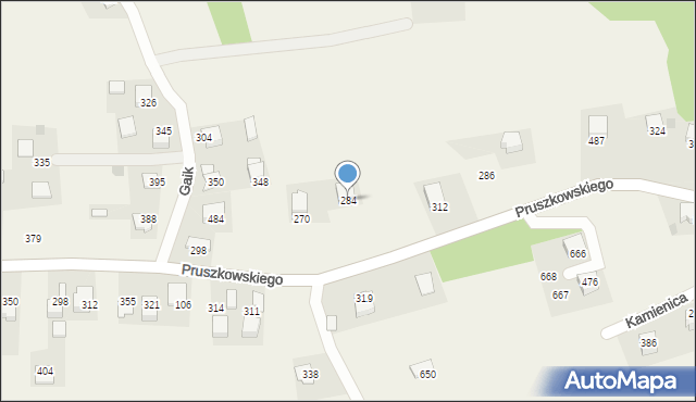 Mników, Pruszkowskiego Witolda, 168, mapa Mników