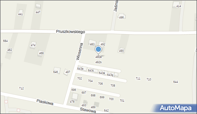 Mników, Pruszkowskiego Witolda, 21, mapa Mników