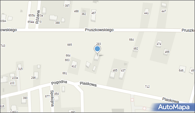 Mników, Pruszkowskiego Witolda, 55, mapa Mników