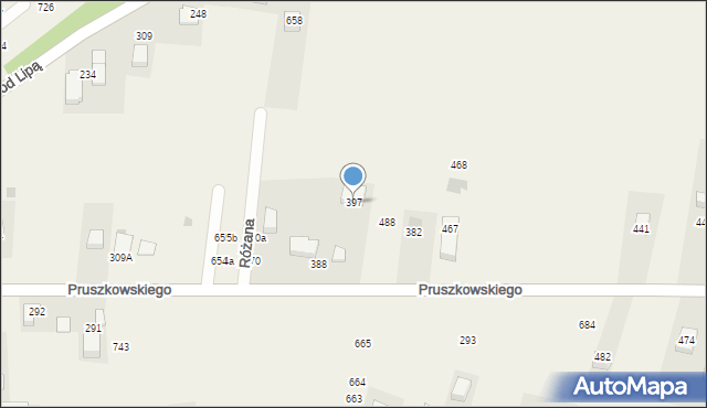 Mników, Pruszkowskiego Witolda, 68, mapa Mników