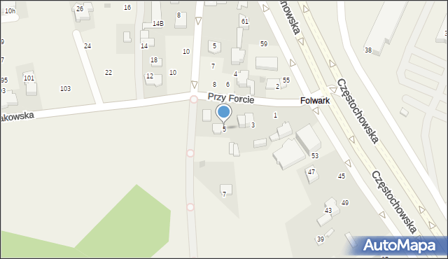 Modlnica, Przy Forcie, 5, mapa Modlnica