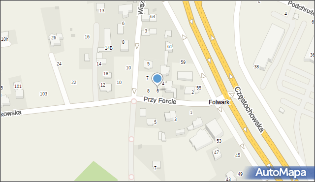 Modlnica, Przy Forcie, 6, mapa Modlnica