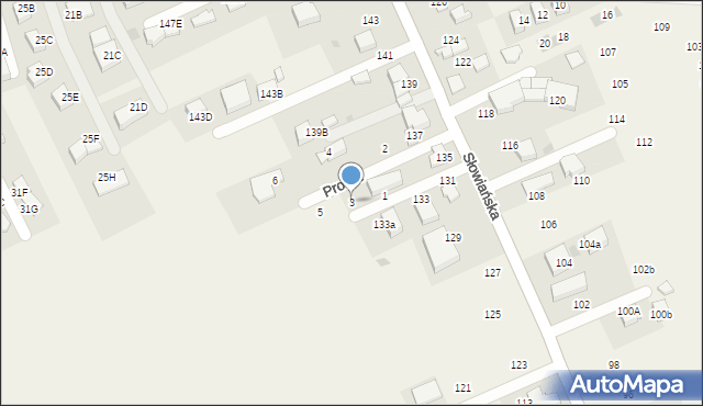 Modlniczka, Prosta, 3, mapa Modlniczka