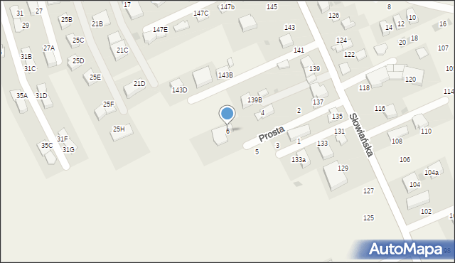 Modlniczka, Prosta, 6, mapa Modlniczka