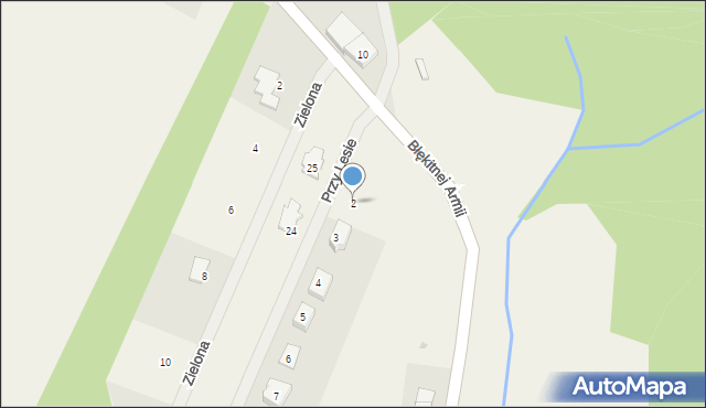 Mokre, Przy Lesie, 2, mapa Mokre