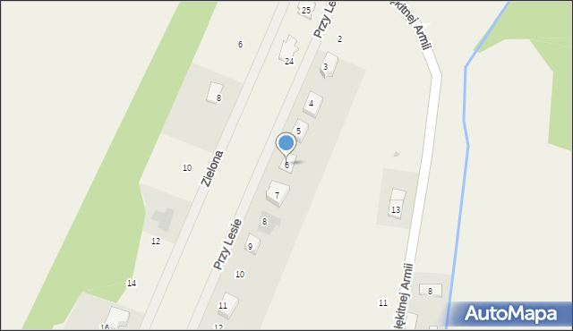 Mokre, Przy Lesie, 6, mapa Mokre