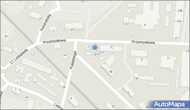 Morąg, Przemysłowa, 5, mapa Morąg