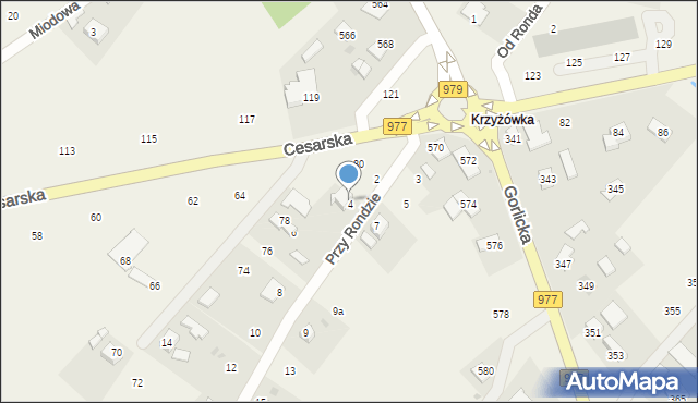 Moszczenica, Przy Rondzie, 4, mapa Moszczenica