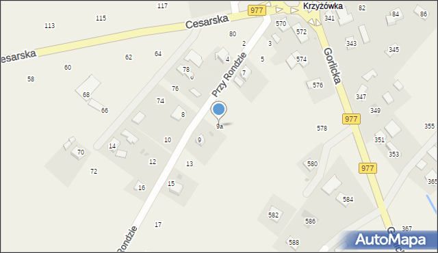 Moszczenica, Przy Rondzie, 9a, mapa Moszczenica