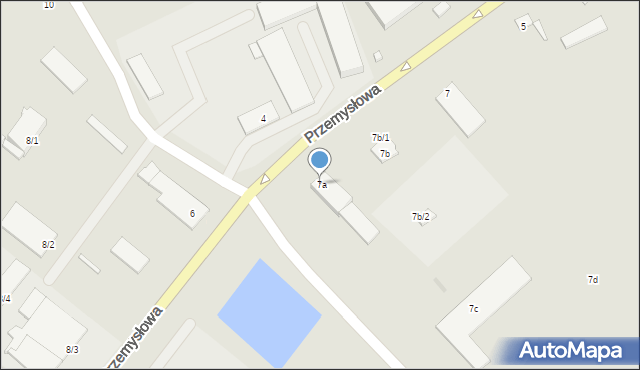 Mrągowo, Przemysłowa, 7a/1, mapa Mrągowo