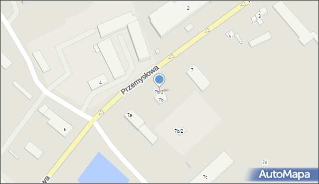 Mrągowo, Przemysłowa, 7b/1, mapa Mrągowo